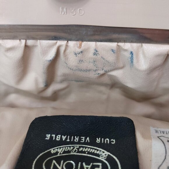 Vintage Eaton Beige Genuine Leather Pouch - Picture 5 of 7